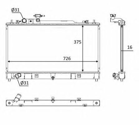 Radiator, racire motor MAZDA 6 Combi (GH) (2008 - 2016) NRF 58393 piesa NOUA