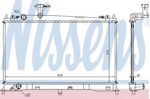 Radiator, racire motor MAZDA 6 (GG) (2002 - 2008) NISSENS 62462A piesa NOUA