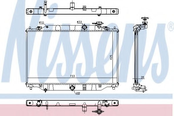 Radiator, racire motor MAZDA CX-5 (KE, GH) (2011 - 2016) NISSENS 68532 piesa NOUA