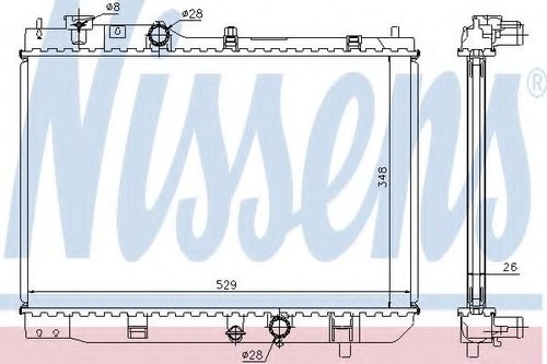 Radiator, racire motor MAZDA PREMACY (CP) (1999 - 2005) NISSENS 62431A piesa NOUA