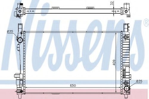 Radiator, racire motor MERCEDES B-CLASS (W245) (2005 - 2011) NISSENS 62799A piesa NOUA