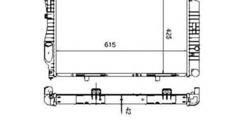Radiator, racire motor MERCEDES C-CLASS Combi (S202) (1996 - 2001) NRF 55333 piesa NOUA