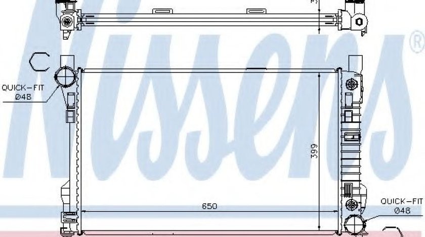 Radiator, racire motor MERCEDES C-CLASS T-Model (S203) (2001 - 2007) NISSENS 62786A piesa NOUA