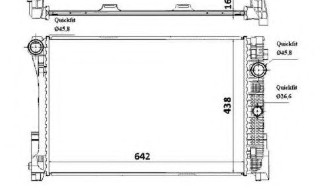 Radiator, racire motor MERCEDES C-CLASS T-Model (S204) (2007 - 2014) NRF 58336 piesa NOUA