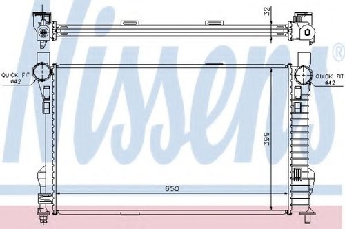 Radiator, racire motor MERCEDES C-CLASS (W203) (2000 - 2007) NISSENS 62784A piesa NOUA