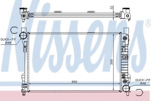 Radiator, racire motor MERCEDES C-CLASS Sportscoupe (CL203) (2001 - 2011) NISSENS 62786A piesa NOUA