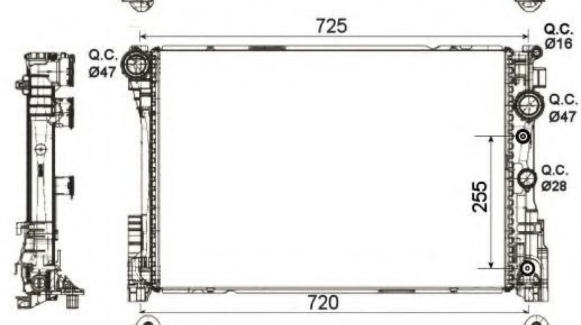 Radiator, racire motor MERCEDES CLS (C218) (2011 - 2016) NRF 53140 piesa NOUA