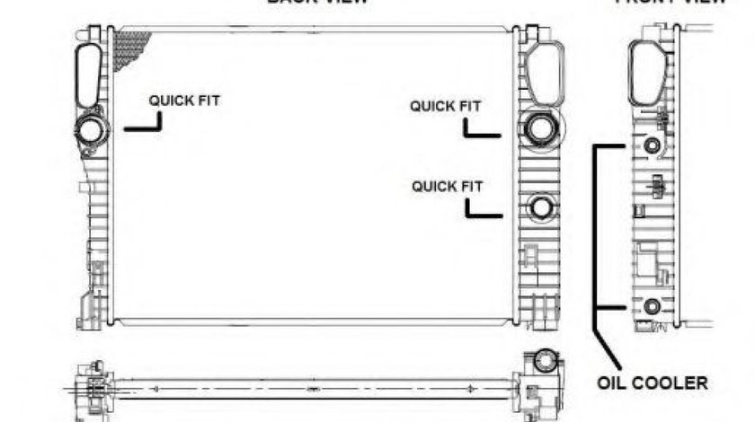 Radiator, racire motor MERCEDES CLS (C219) (2004 - 2011) NRF 53422 piesa NOUA