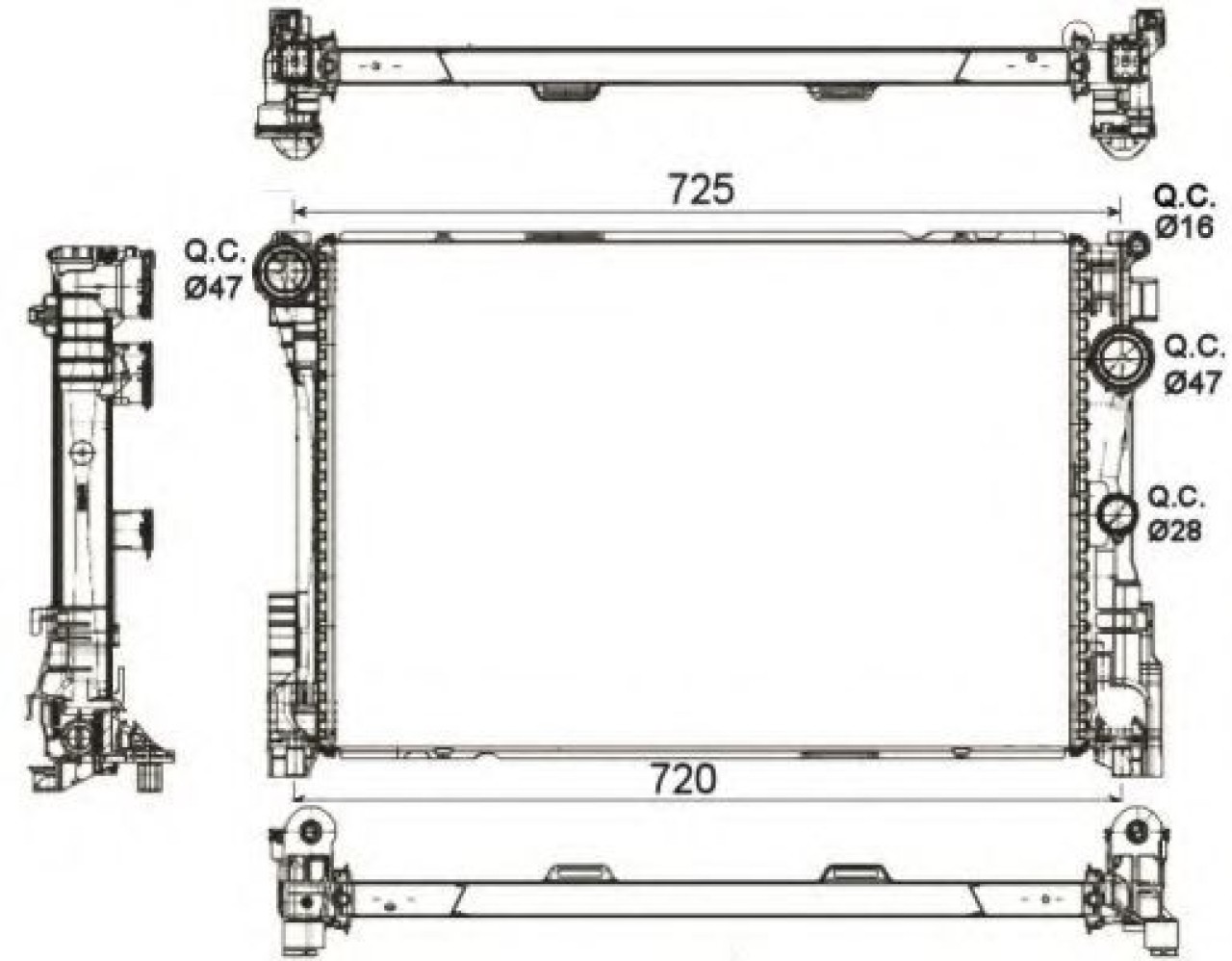 Radiator, racire motor MERCEDES CLS Shooting Brake (X218) (2012 - 2016) NRF 53113 piesa NOUA