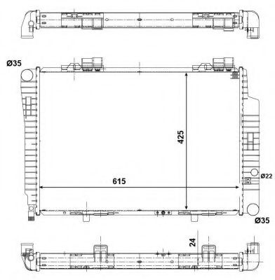 Radiator, racire motor MERCEDES E-CLASS Combi (S210) (1996 - 2003) NRF 51284 piesa NOUA