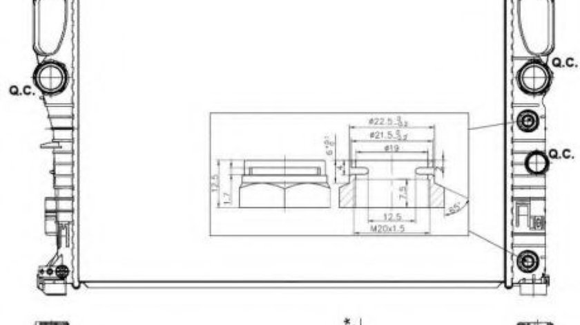 Radiator, racire motor MERCEDES E-CLASS T-Model (S211) (2003 - 2009) NRF 53423 piesa NOUA