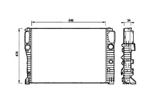 Radiator, racire motor MERCEDES E-CLASS (W211) (2002 - 2009) NRF 53829 piesa NOUA