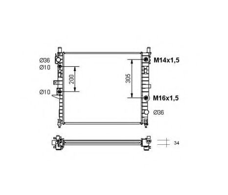 Radiator, racire motor MERCEDES M-CLASS (W163) (1998 - 2005) NRF 55334 piesa NOUA