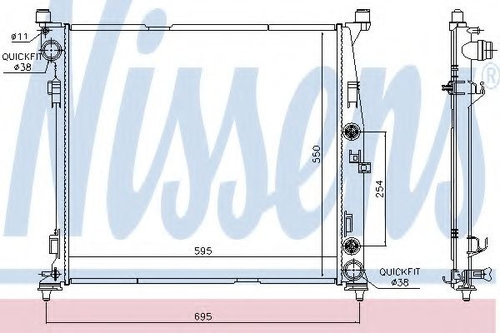 Radiator, racire motor MERCEDES M-CLASS (W166) (2011 - 2016) NISSENS 67188 piesa NOUA