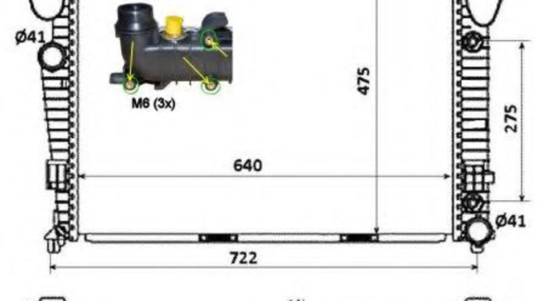 Radiator, racire motor MERCEDES S-CLASS Cupe (C215) (1999 - 2006) NRF 58366 piesa NOUA