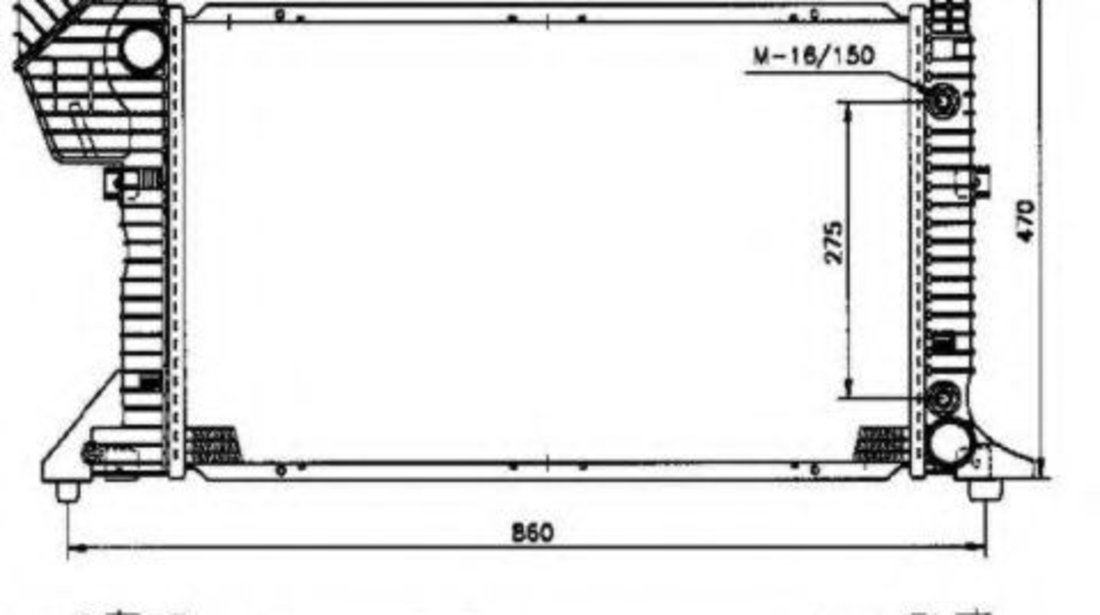 Radiator, racire motor MERCEDES SPRINTER 2-t bus (901, 902) (1995 - 2006) NRF 50574 piesa NOUA