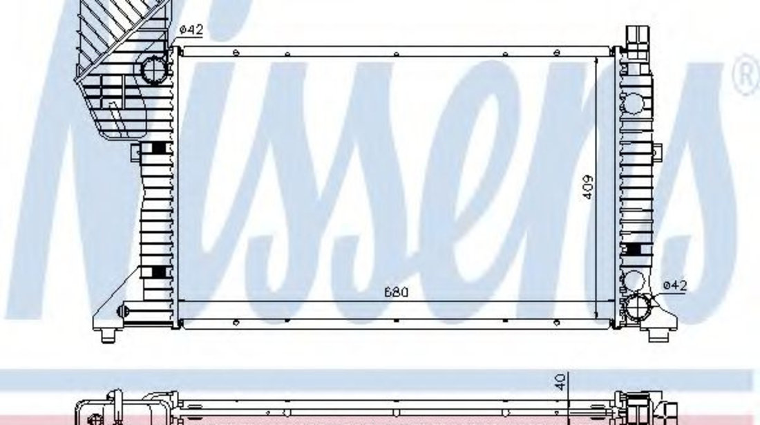 Radiator, racire motor MERCEDES SPRINTER 2-t caroserie (901, 902) (1995 - 2006) NISSENS 62685A piesa NOUA