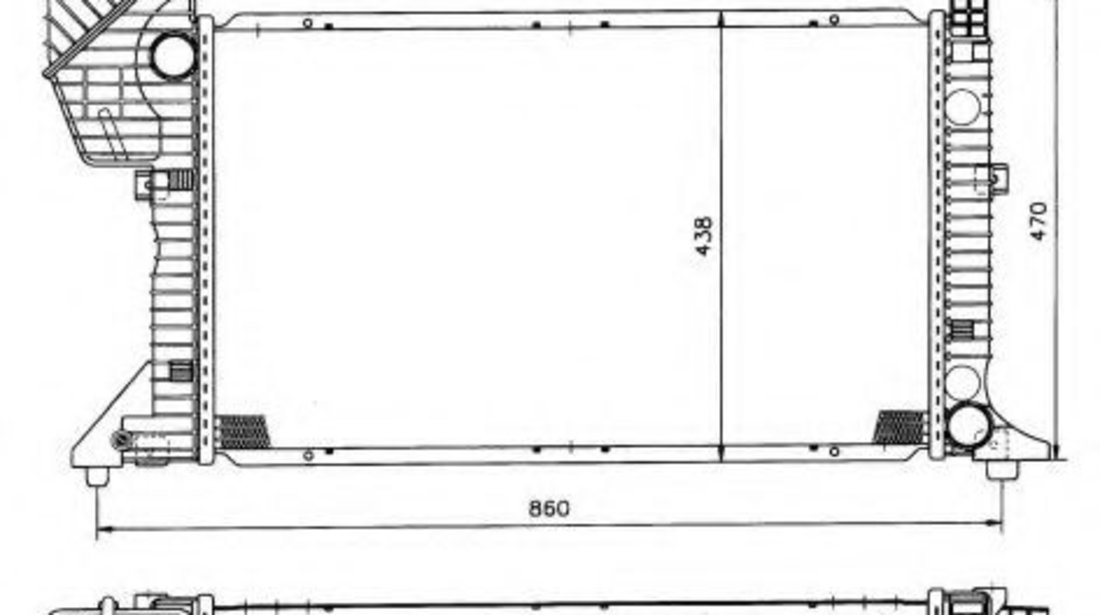 Radiator, racire motor MERCEDES SPRINTER 3-t bus (903) (1995 - 2006) NRF 50558 piesa NOUA