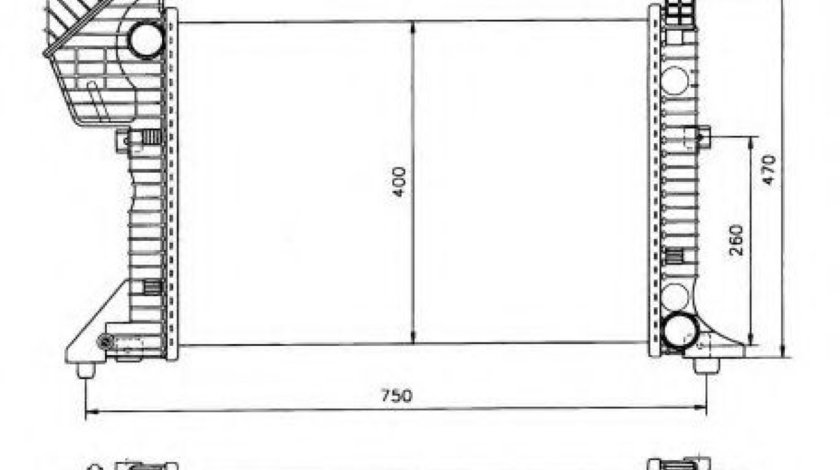 Radiator, racire motor MERCEDES SPRINTER 4-t platou / sasiu (904) (1996 - 2006) NRF 50559 piesa NOUA