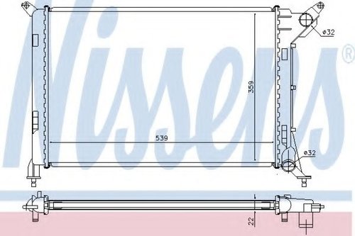 Radiator, racire motor MINI MINI Cabriolet (R52) (2004 - 2007) NISSENS 69702A piesa NOUA