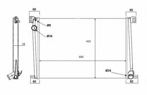 Radiator, racire motor MINI MINI Cabriolet (R57) (2007 - 2016) NRF 58472 piesa NOUA