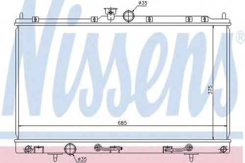 Radiator, racire motor MITSUBISHI LANCER Limuzina (CS, CT0) (2000 - 2016) NISSENS 62894 piesa NOUA