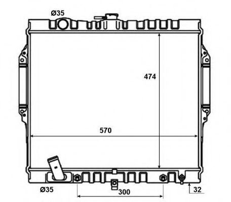 Radiator, racire motor MITSUBISHI PAJERO II (V3_W, V2_W, V4_W) (1990 - 1999) NRF 50449 piesa NOUA