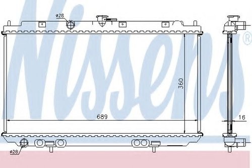 Radiator, racire motor NISSAN ALMERA II (N16) (2000 - 2016) NISSENS 67344A piesa NOUA