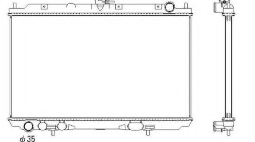 Radiator, racire motor NISSAN ALMERA TINO (V10) (1998 - 2006) NRF 53438 piesa NOUA