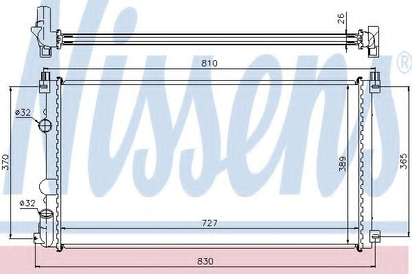 Radiator, racire motor NISSAN INTERSTAR platou / sasiu (2003 - 2016) NISSENS 63824A piesa NOUA