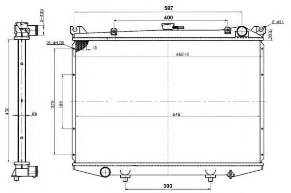 Radiator, racire motor NISSAN PICK UP II (D21) (1985 - 1998) NRF 503492 piesa NOUA