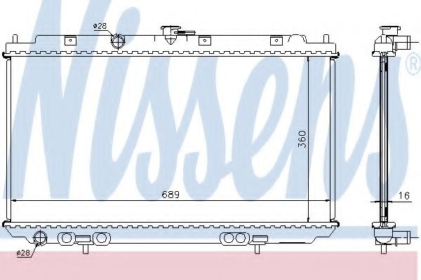 Radiator, racire motor NISSAN PRIMERA Hatchback (P12) (2002 - 2016) NISSENS 67344A piesa NOUA