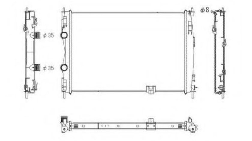 Radiator, racire motor NISSAN QASHQAI / QASHQAI +2 (J10, JJ10) (2007 - 2013) NRF 53757 piesa NOUA