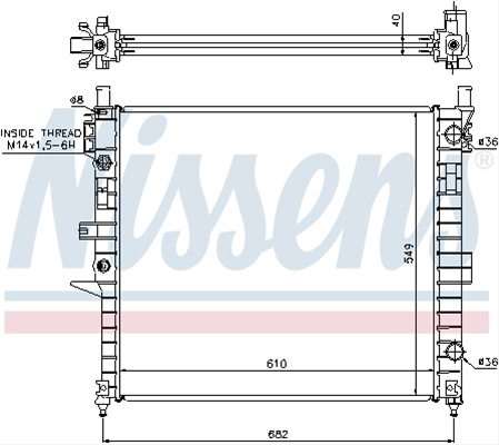 Radiator, Racire Motor Nissens Mercedes-Benz 62787A