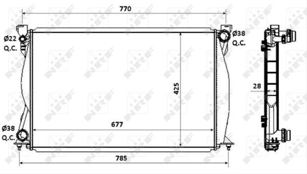 Radiator, Racire Motor Nrf Audi 58359