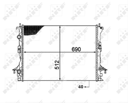 Radiator, Racire Motor Nrf Renault 53820