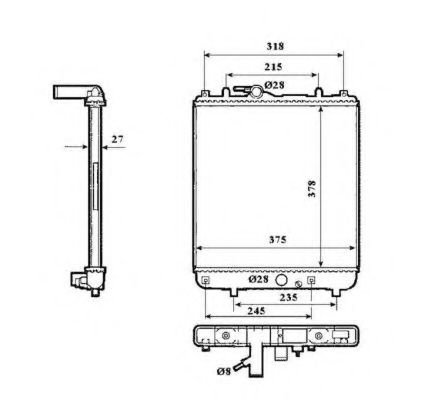 Radiator, racire motor OPEL AGILA (A) (H00) (2000 - 2007) NRF 53862 piesa NOUA