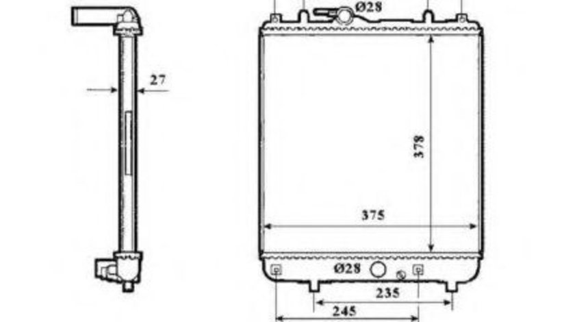 Radiator, racire motor OPEL AGILA (A) (H00) (2000 - 2007) NRF 53862 piesa NOUA