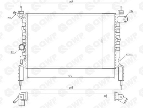 Radiator, racire motor OPEL ASTRA F Combi (51, 52) (1991 - 1998) QWP WRA112 piesa NOUA