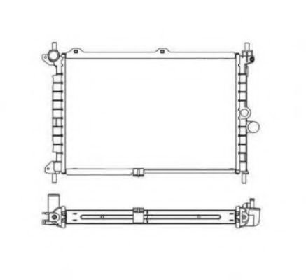 Radiator, racire motor OPEL ASTRA F Hatchback (53, 54, 58, 59) (1991 - 1998) NRF 55308 piesa NOUA