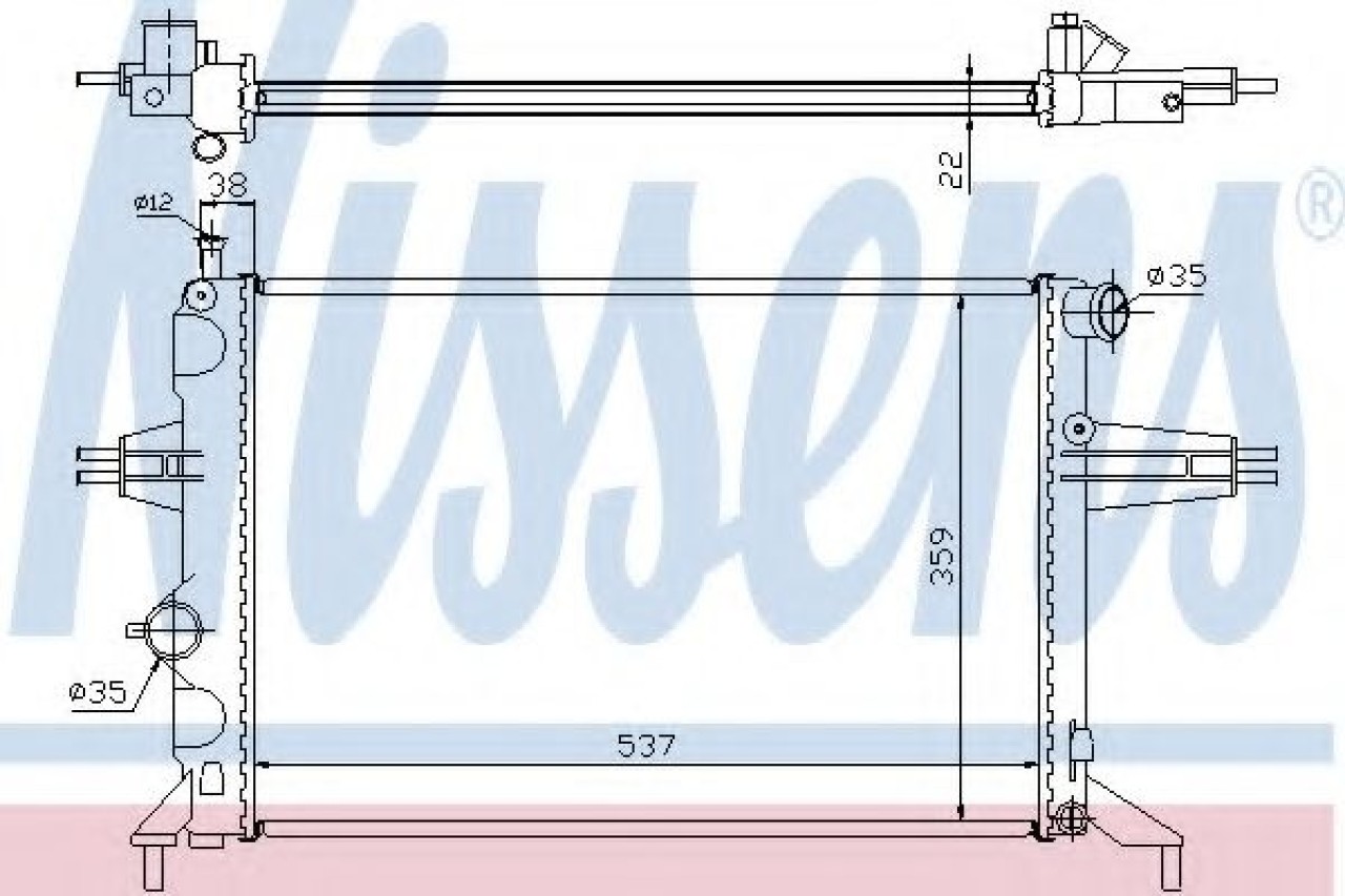 Radiator, racire motor OPEL ASTRA G Cabriolet (F67) (2001 - 2005) NISSENS 63005A piesa NOUA