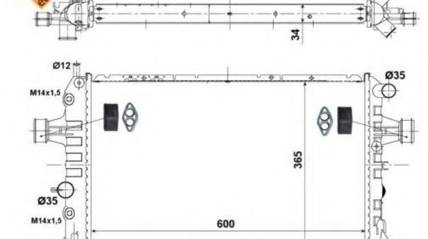 Radiator, racire motor OPEL ASTRA G Combi (F35) (1998 - 2009) NRF 58178 piesa NOUA