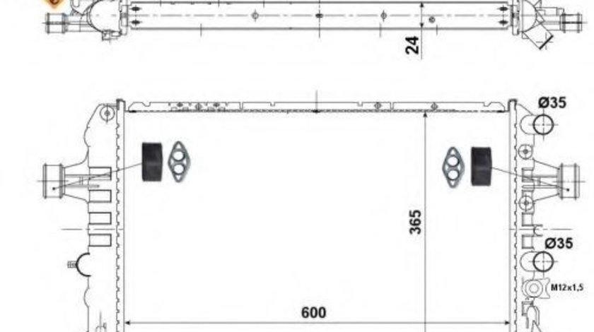 Radiator, racire motor OPEL ASTRA G Combi (F35) (1998 - 2009) NRF 58355 piesa NOUA