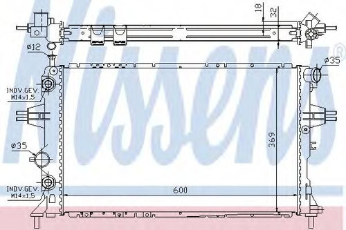 Radiator, racire motor OPEL ASTRA G Cupe (F07) (2000 - 2005) NISSENS 63247A piesa NOUA