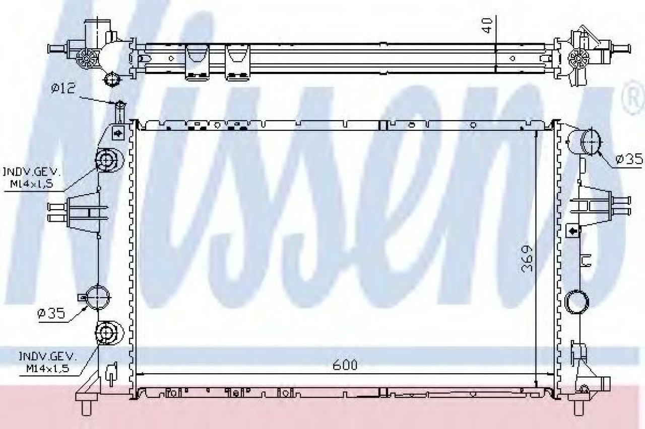 Radiator, racire motor OPEL ASTRA G Hatchback (F48, F08) (1998 - 2009) NISSENS 63003A piesa NOUA