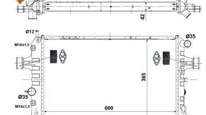 Radiator, racire motor OPEL ASTRA G Hatchback (F48, F08) (1998 - 2009) NRF 55351 piesa NOUA