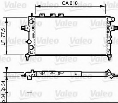 Radiator, racire motor OPEL ASTRA G Hatchback (F48, F08) (1998 - 2009) VALEO 732550 piesa NOUA