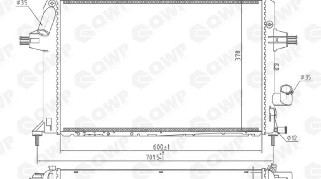 Radiator, racire motor OPEL ASTRA G Limuzina (F69) (1998 - 2009) QWP WRA105 piesa NOUA