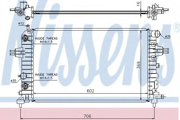 Radiator, racire motor OPEL ASTRA H Combi (L35) (2004 - 2016) NISSENS 63027A piesa NOUA