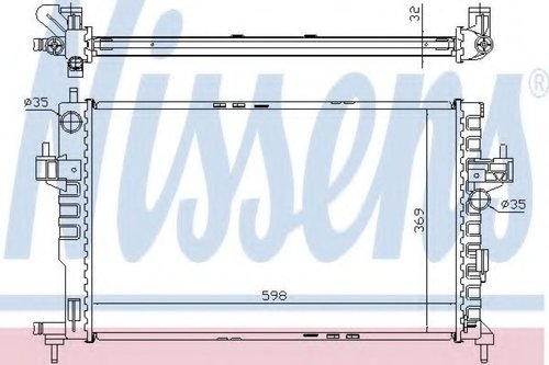 Radiator, racire motor OPEL COMBO Tour (2001 - 2016) NISSENS 63009A piesa NOUA